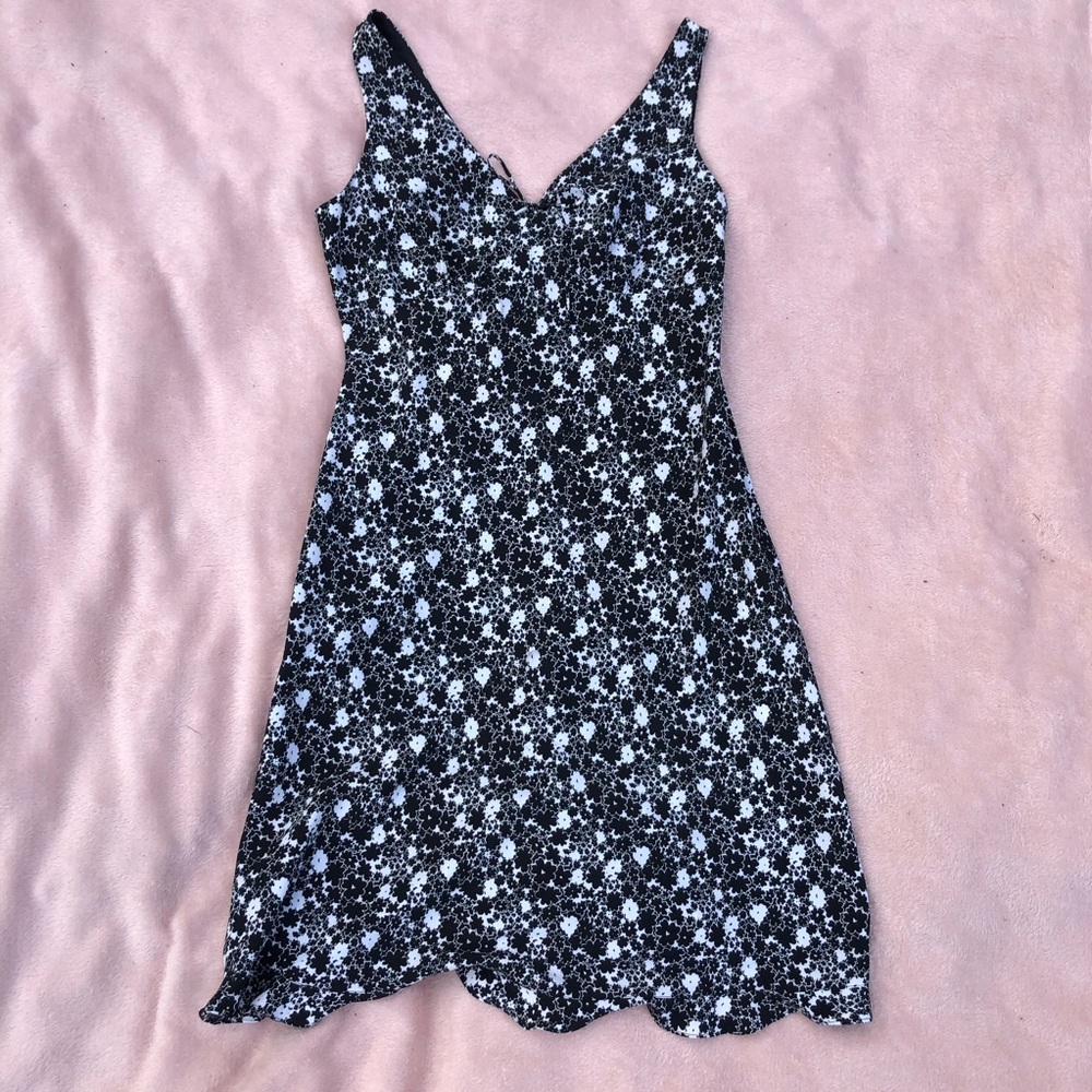 Black and White Flower Dress
